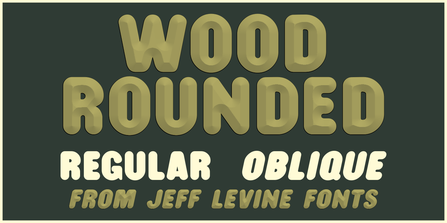 Пример шрифта Wood Rounded JNL